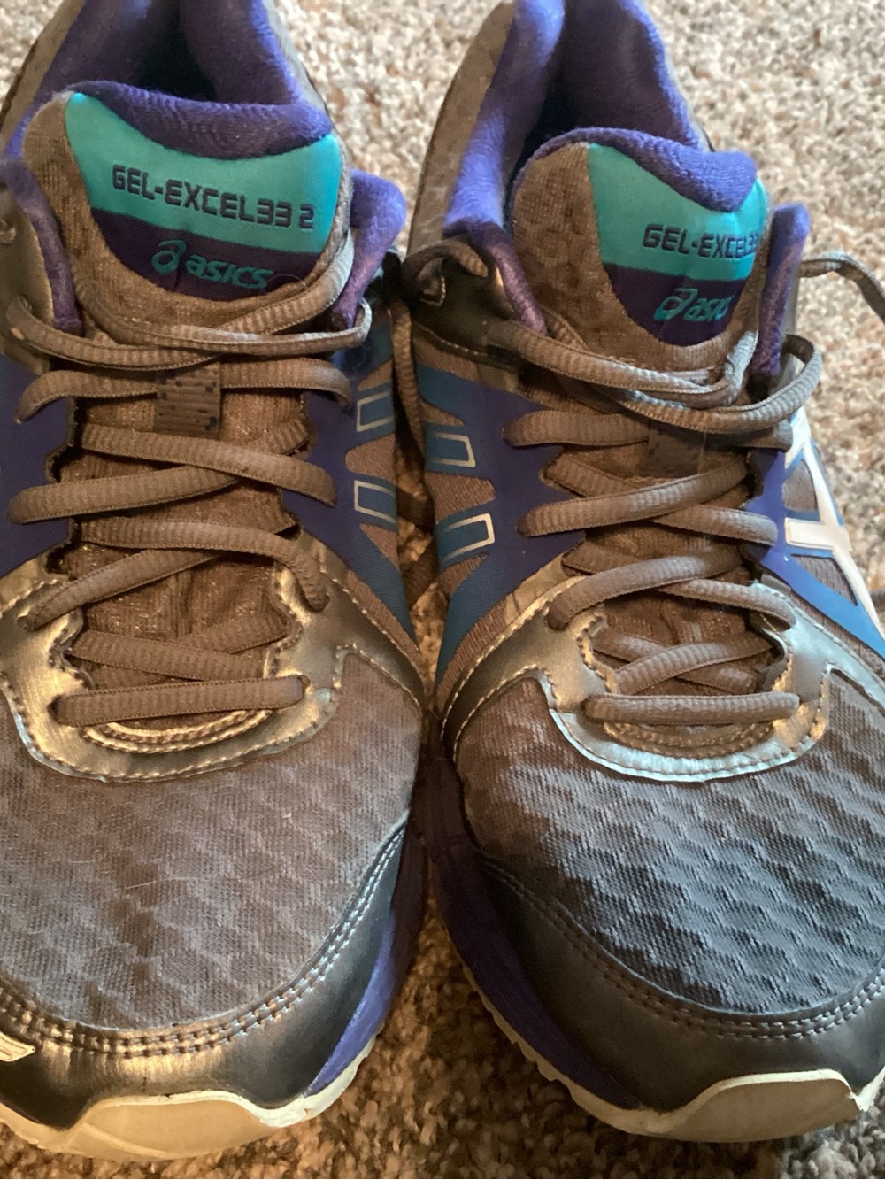 Asics Gray & Purple Athletic Running Shoe